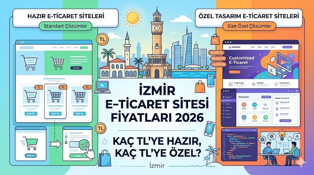 İzmir E-Ticaret Sitesi Fiyatları 2026: Kaç TL'ye Hazır, Kaç TL'ye Özel?